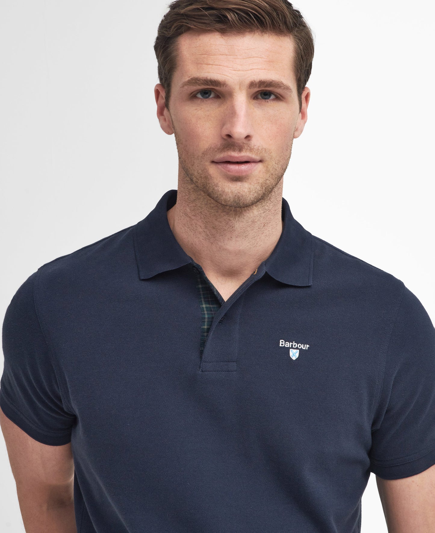 Tartan Pique Polo Top