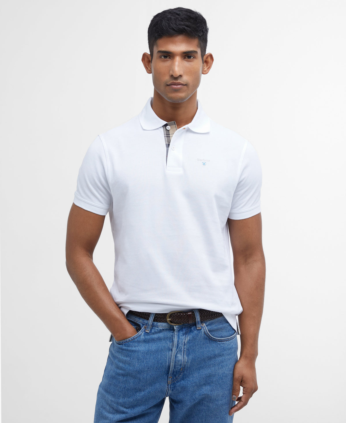 Tartan Pique Polo Top