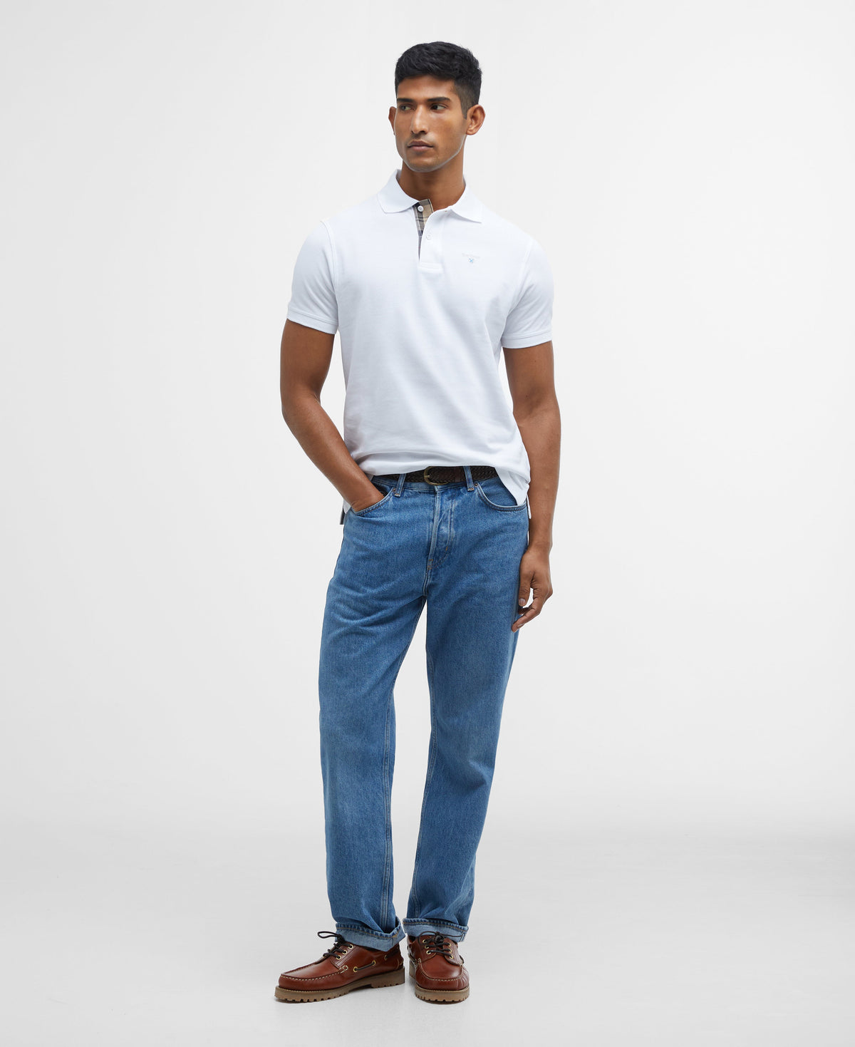 Tartan Pique Polo Top