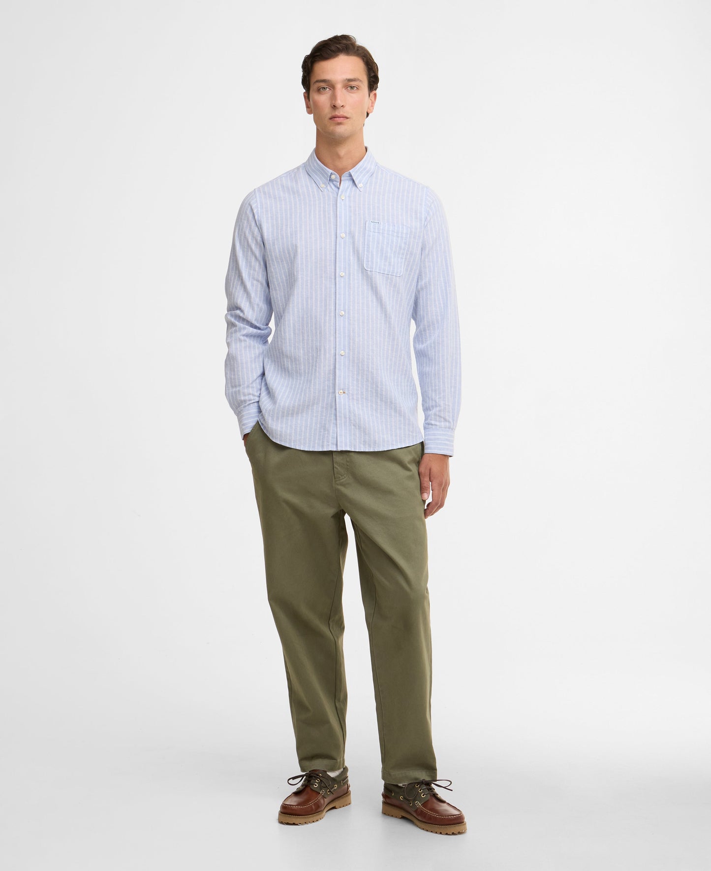 Nelson Striped Long Sleeve Tailored Shirt