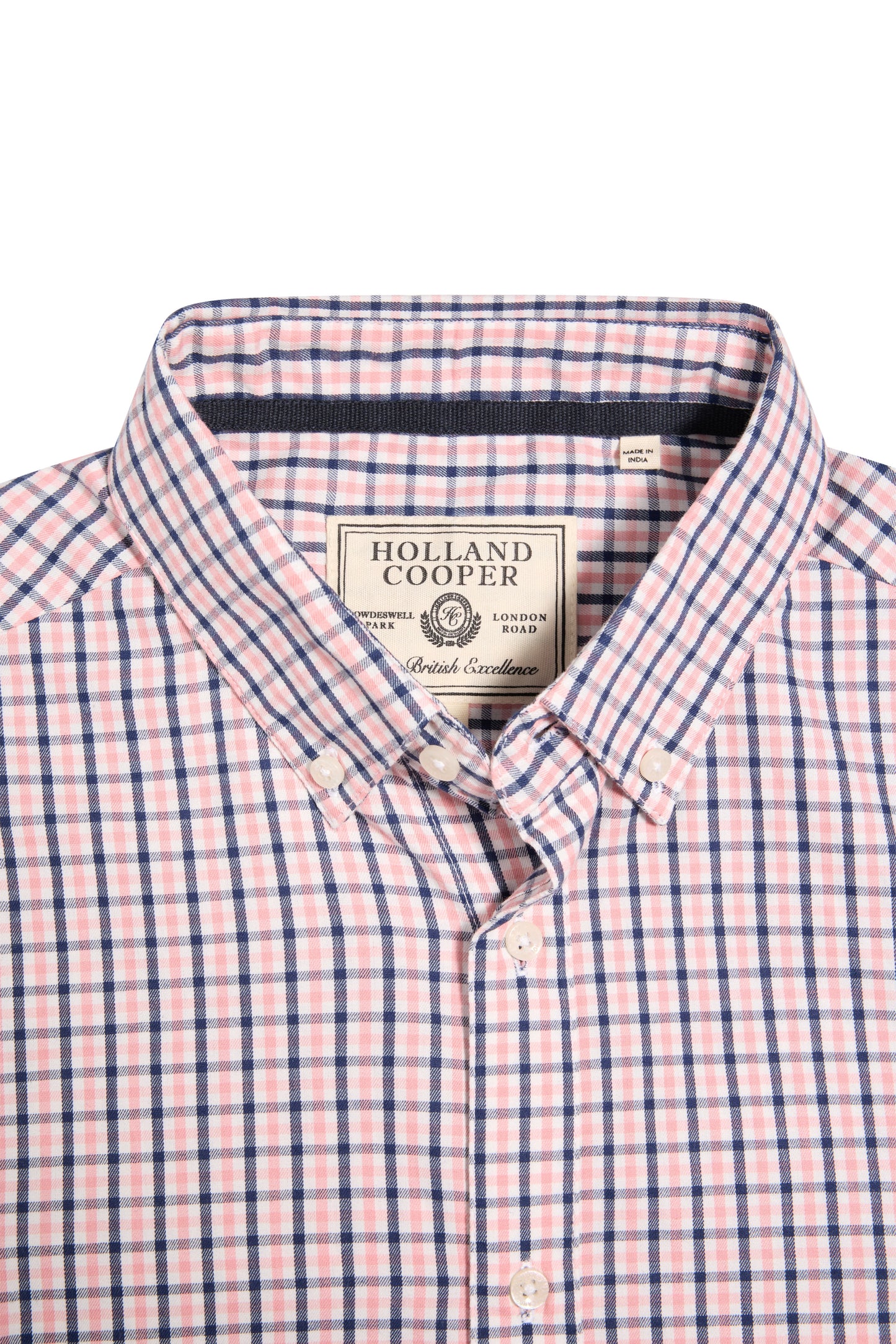 Men's Classic Woven Button Down Shirt - Cotswold Pink Check