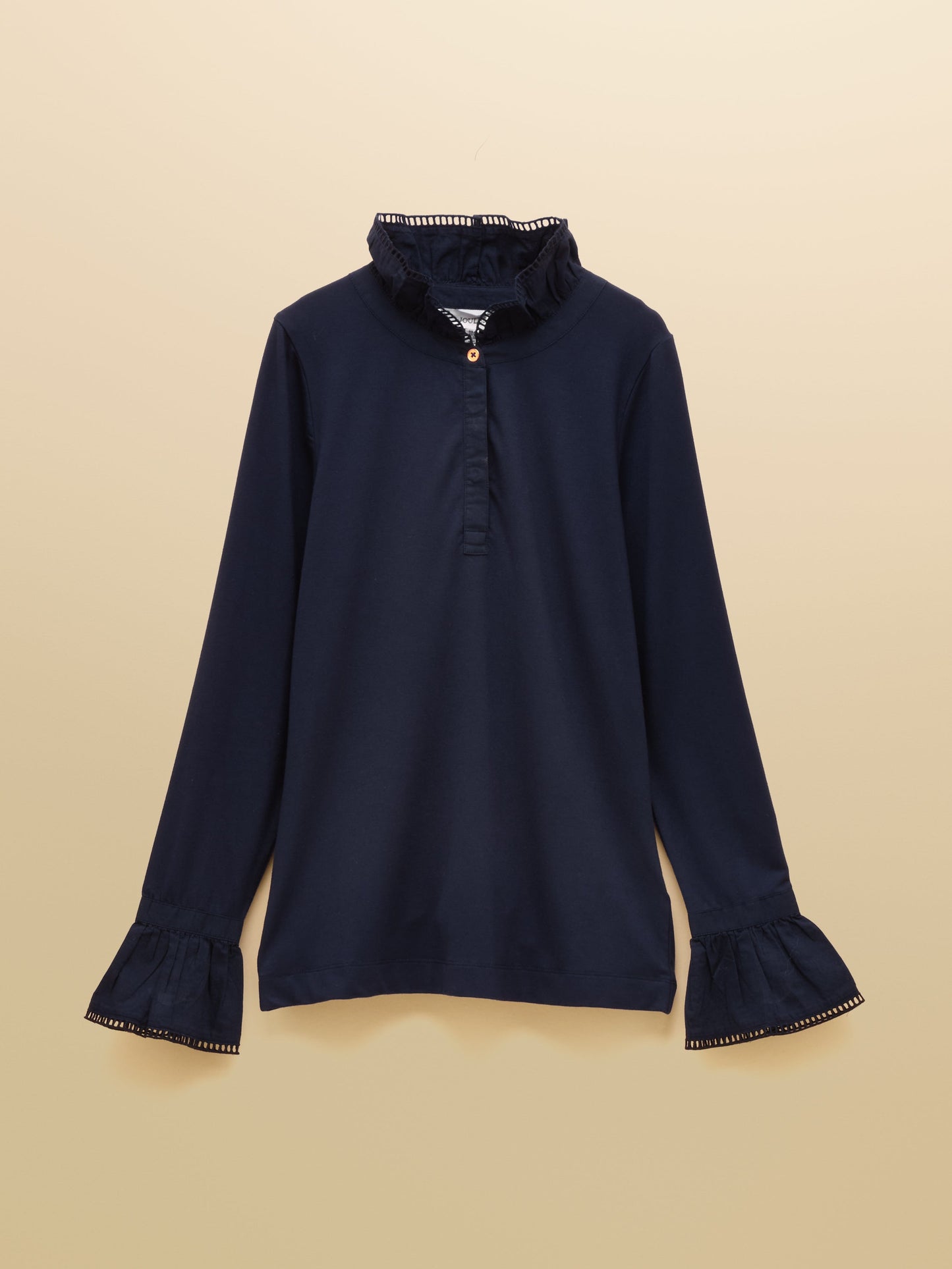Kate Long Sleeve Frilled Neck Top