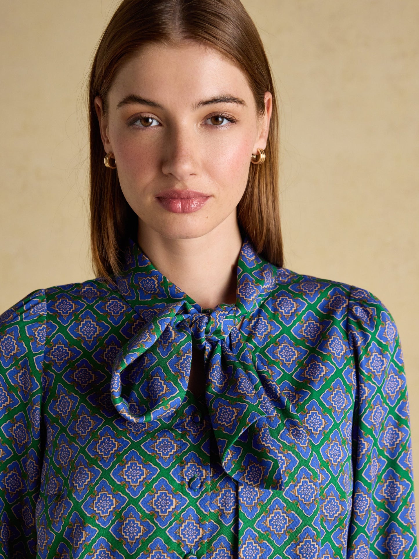 Tabby Tie Neck Blouse