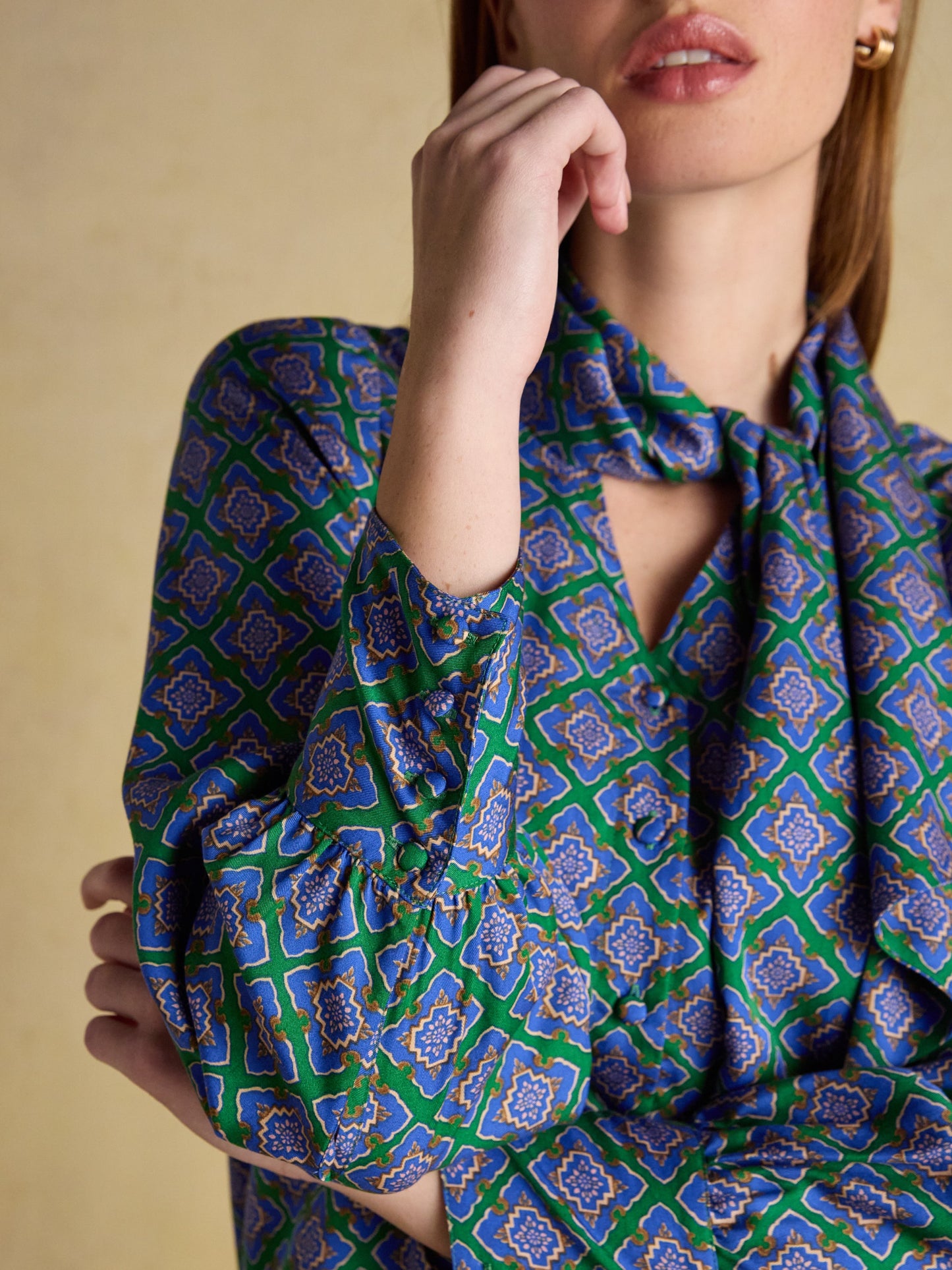 Tabby Tie Neck Blouse