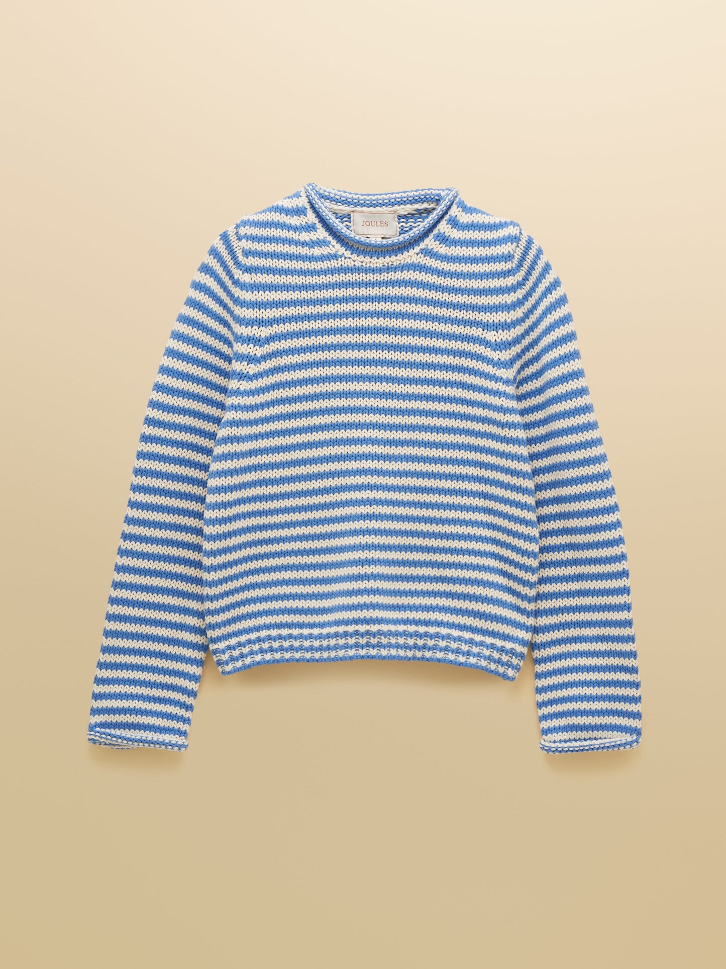 Skye - Blue & White Striped Cotton Crew Neck Jumper