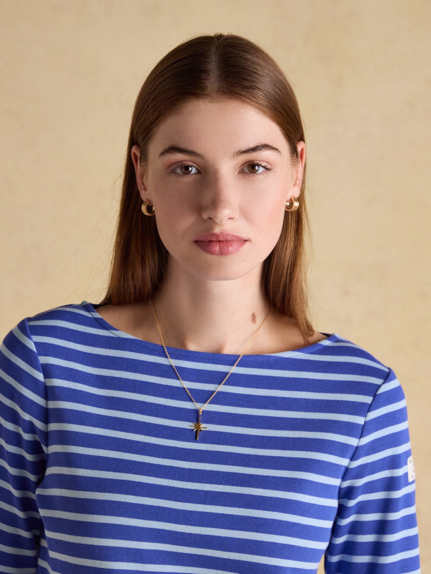 New Harbour Striped Boat Neck Breton Top