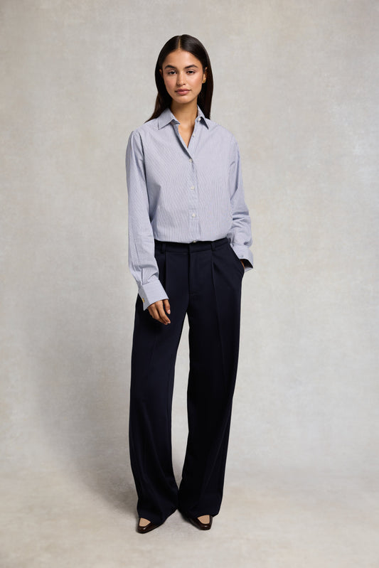 Pleated Wide Leg Trouser