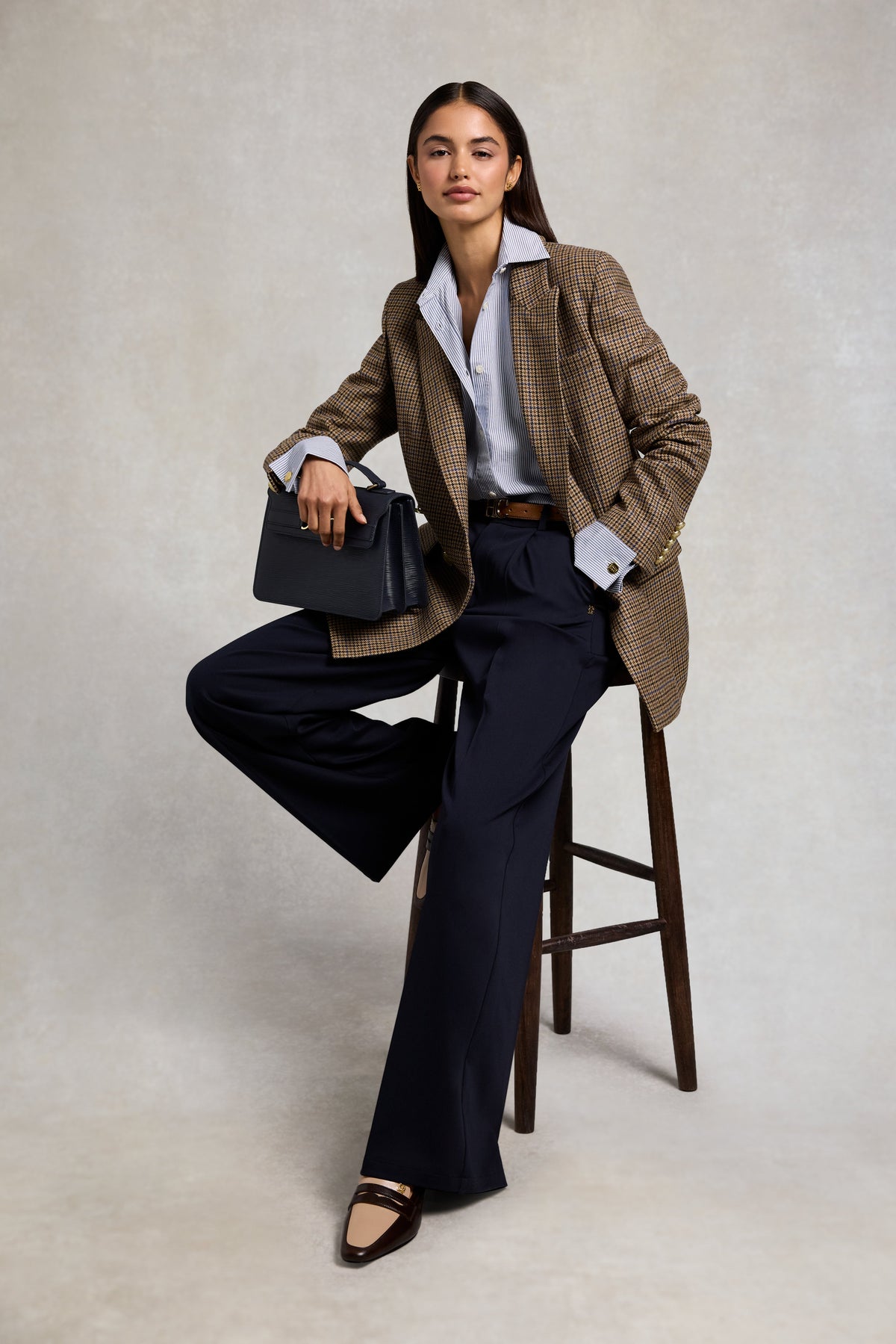 Pleated Wide Leg Trouser