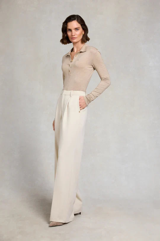 Pleated Wide Leg Trouser