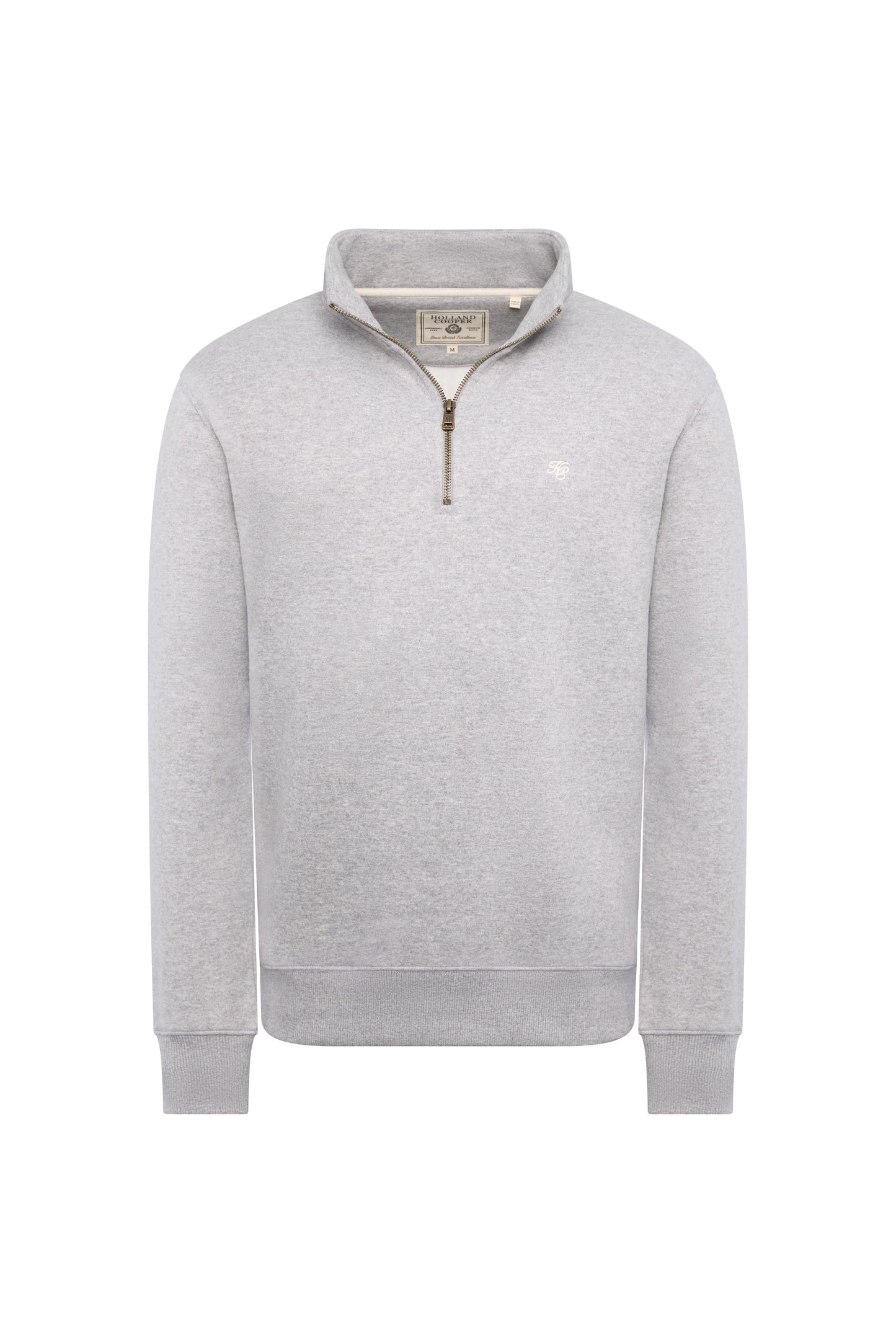 Quarter Zip Sweat - Grey Marl