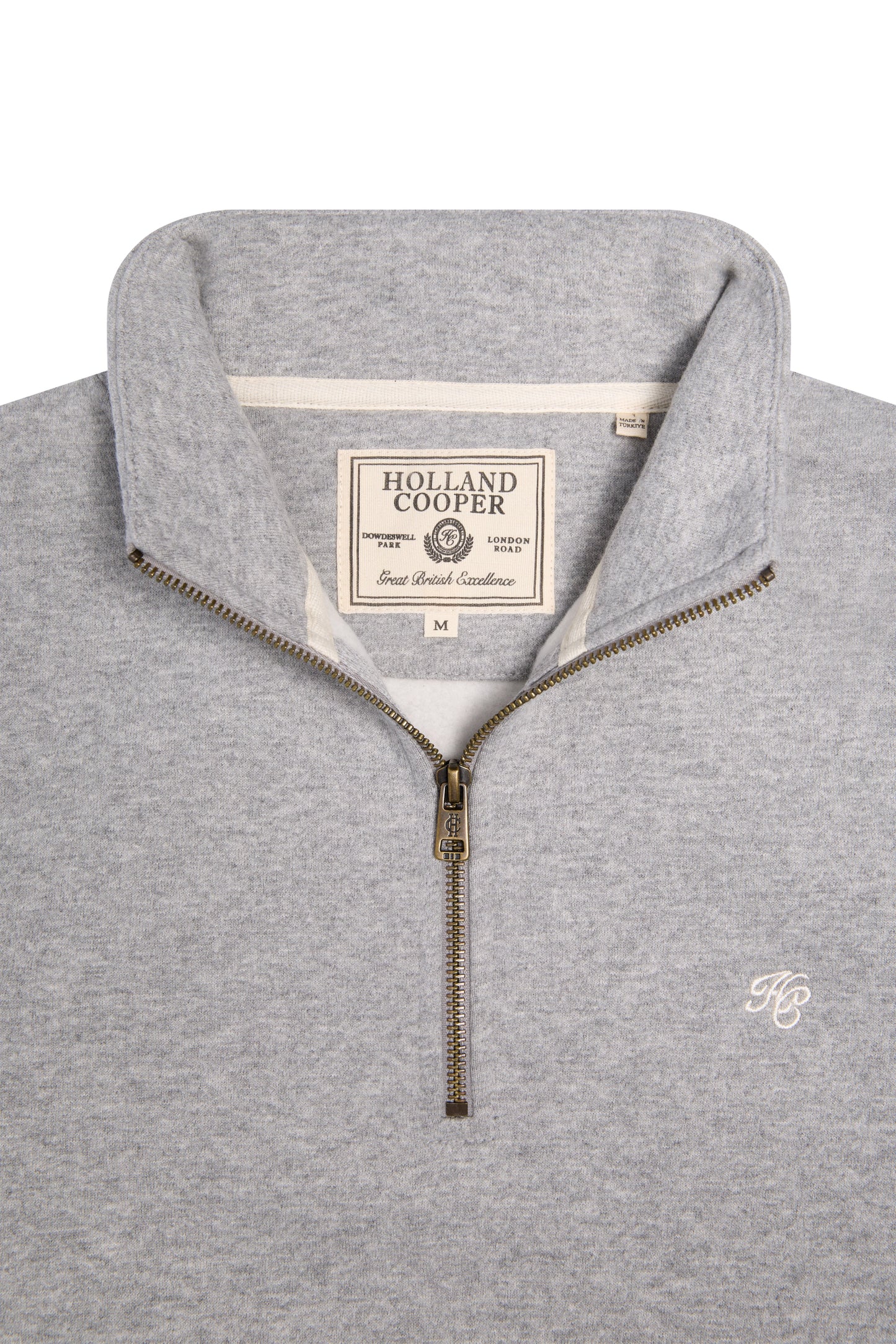 Quarter Zip Sweat - Grey Marl