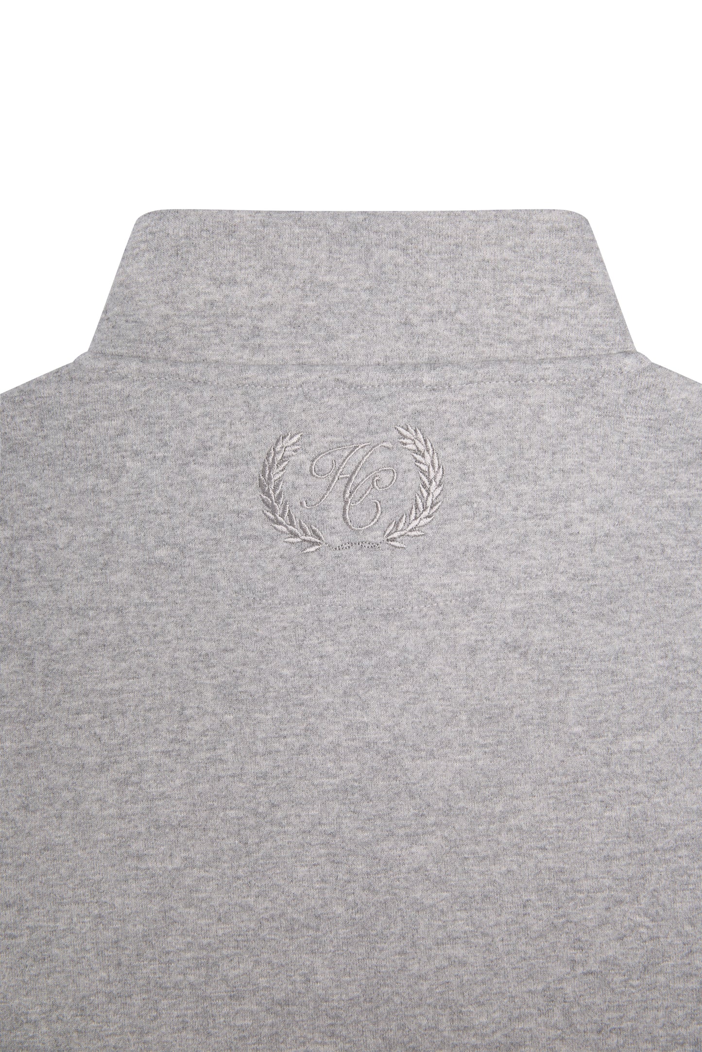 Quarter Zip Sweat - Grey Marl