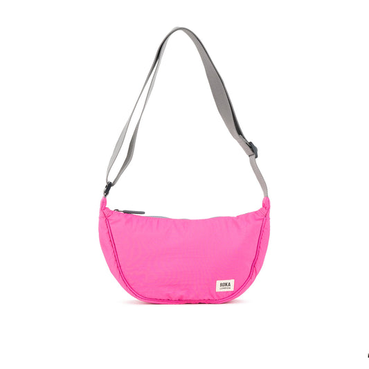 Farringdon Half Moon Bag In Hot Pink Taslon