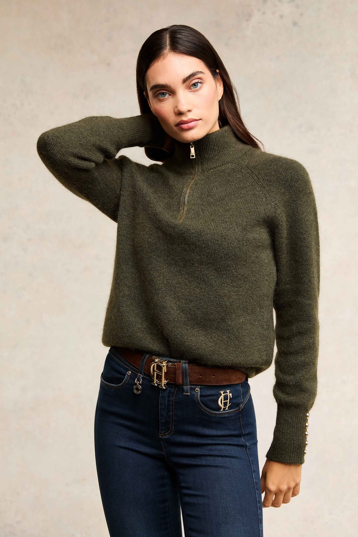 Tori Half Zip Knit