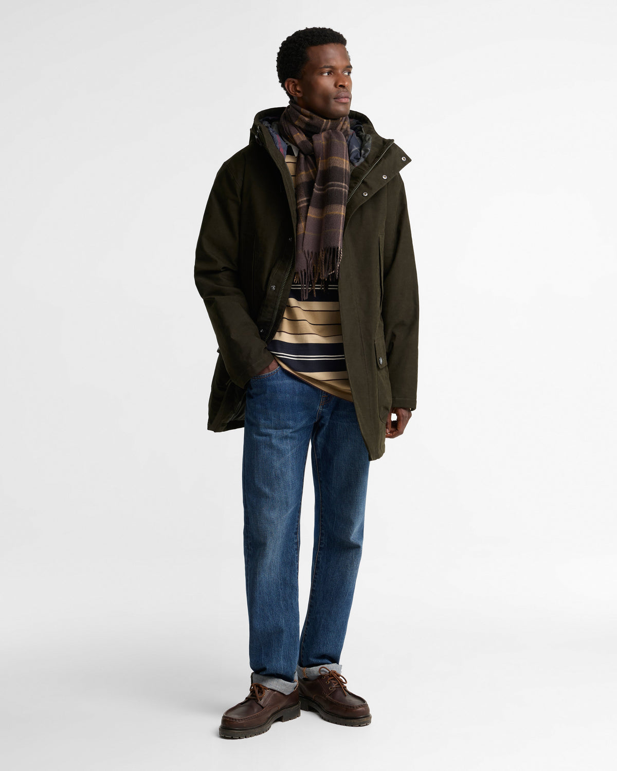 Mineral Tartan Wool-Cashmere Scarf