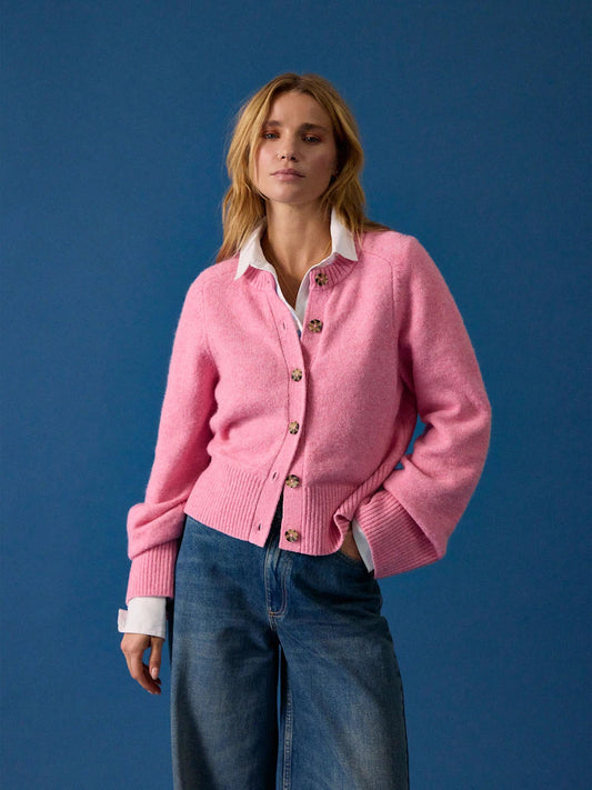 Esme Relaxed Knitted Button Up Cardigan