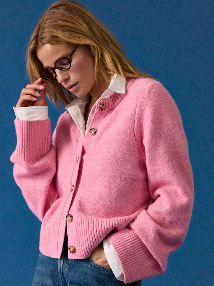 Esme Relaxed Knitted Button Up Cardigan