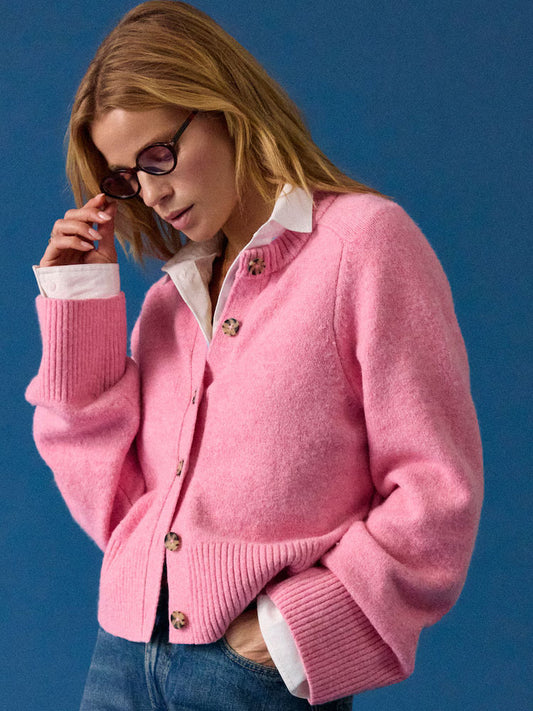 Esme Relaxed Knitted Button Up Cardigan