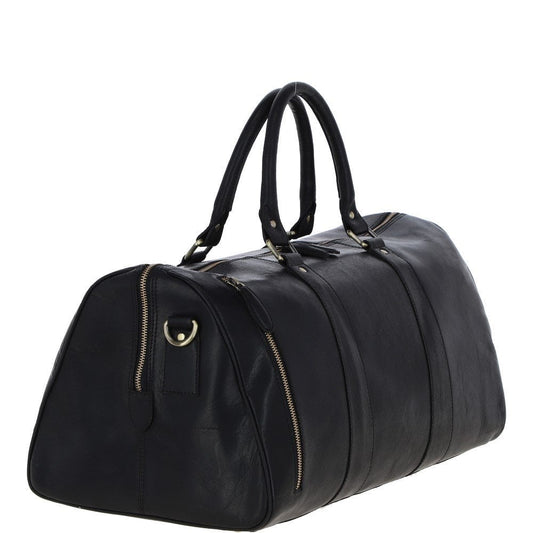 Large Leather Holdall – Black