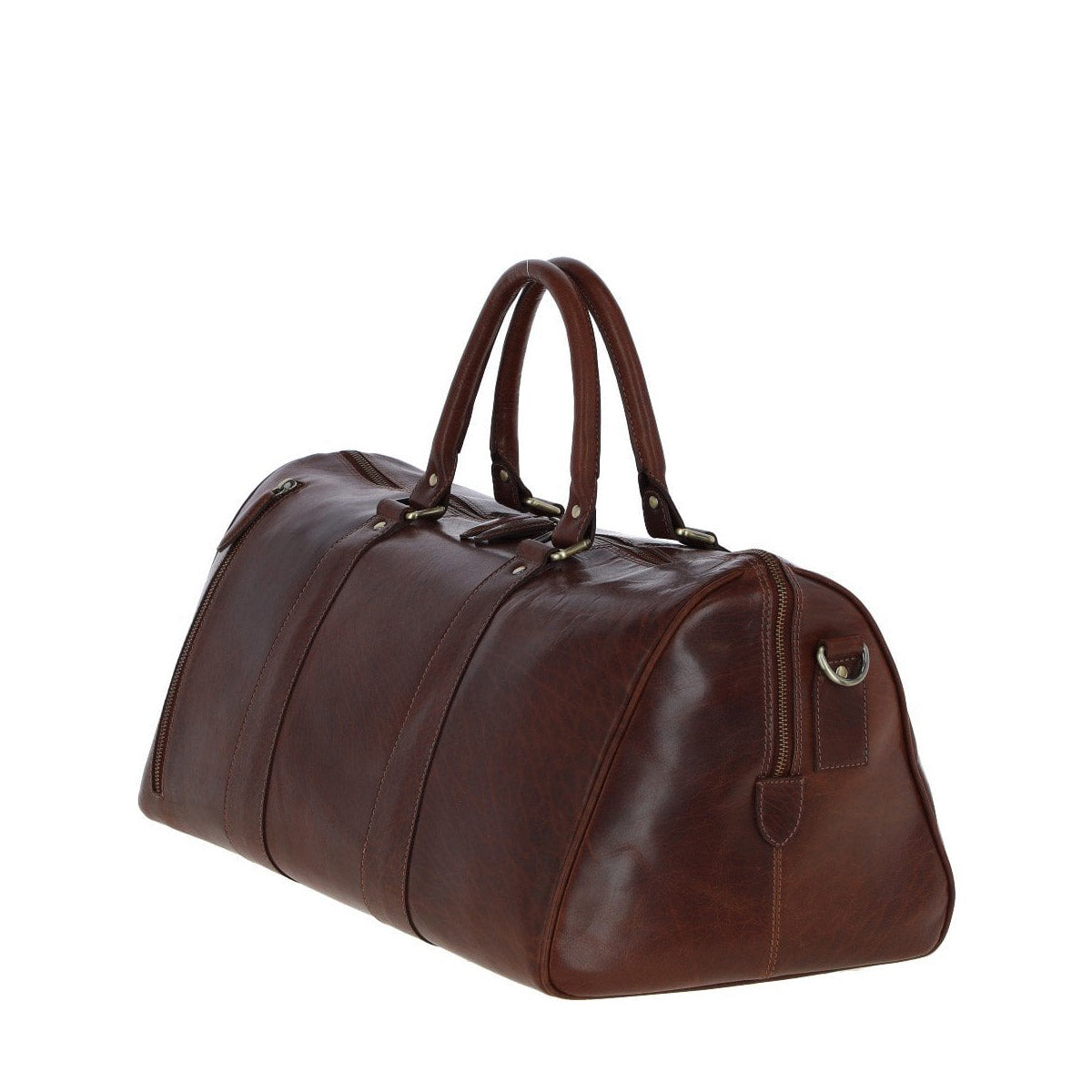 Large Leather Holdall – Chestnut Tan