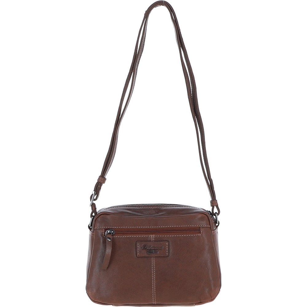 Leather Buckle Shoulder Bag - Chestnut