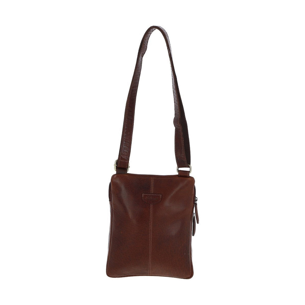 Leather Medium Flight Bag Chestnut Tan: T-71