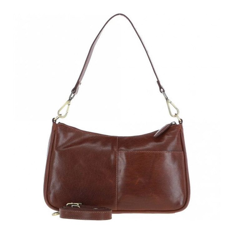 Leather Shoulder Bag - Chestnut