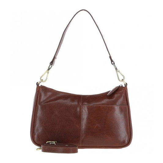 Leather Shoulder Bag - Chestnut