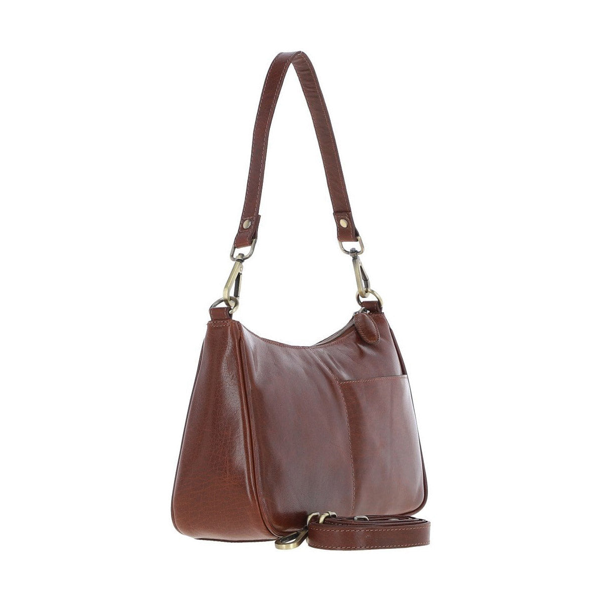 Leather Shoulder Bag - Chestnut