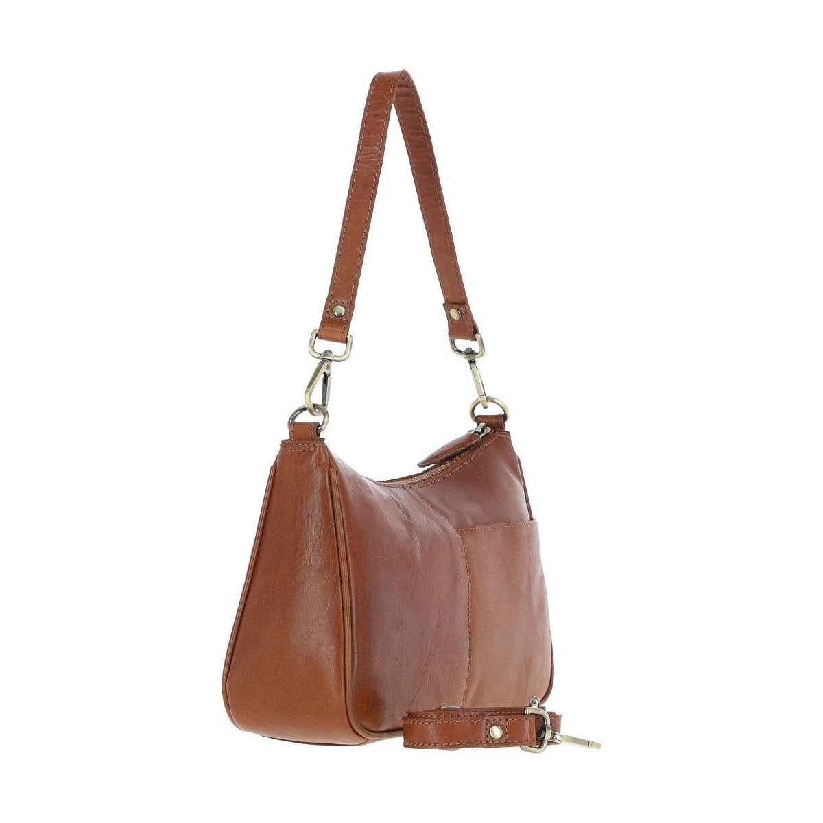 Leather Shoulder Bag Honey: T-84