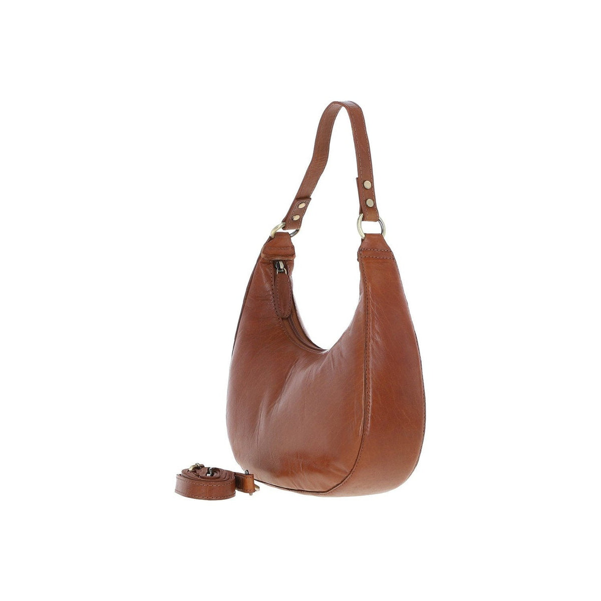 Leather Shoulder Bag Honey: T-86