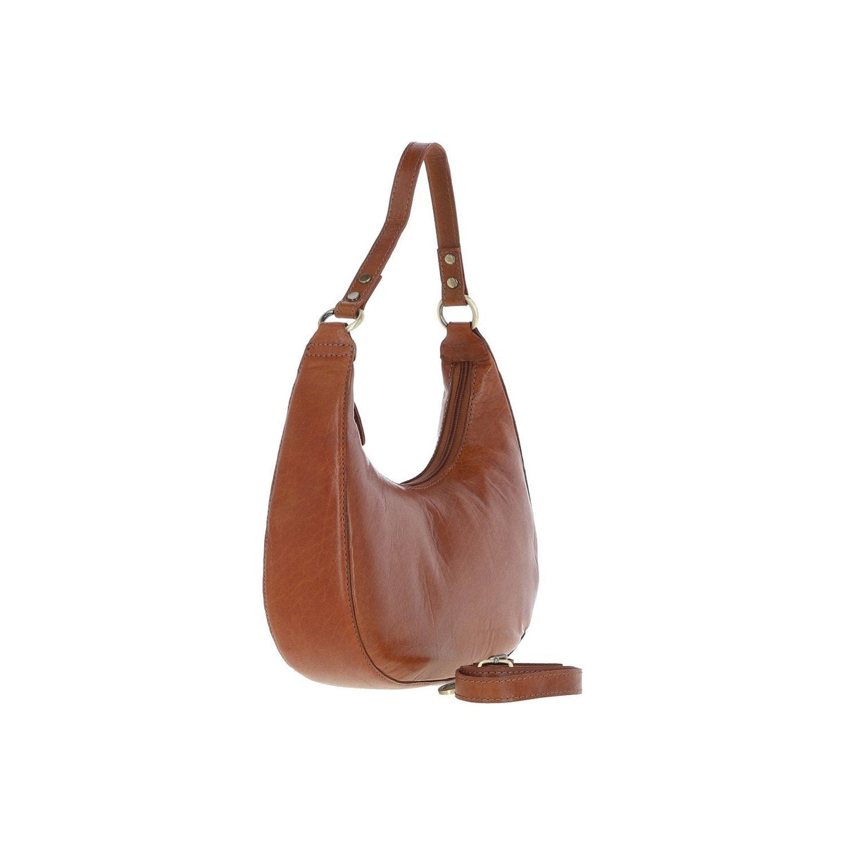 Leather Shoulder Bag Honey: T-86