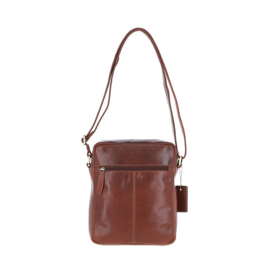 Leather Travel Flight Bag Chestnut: K-42