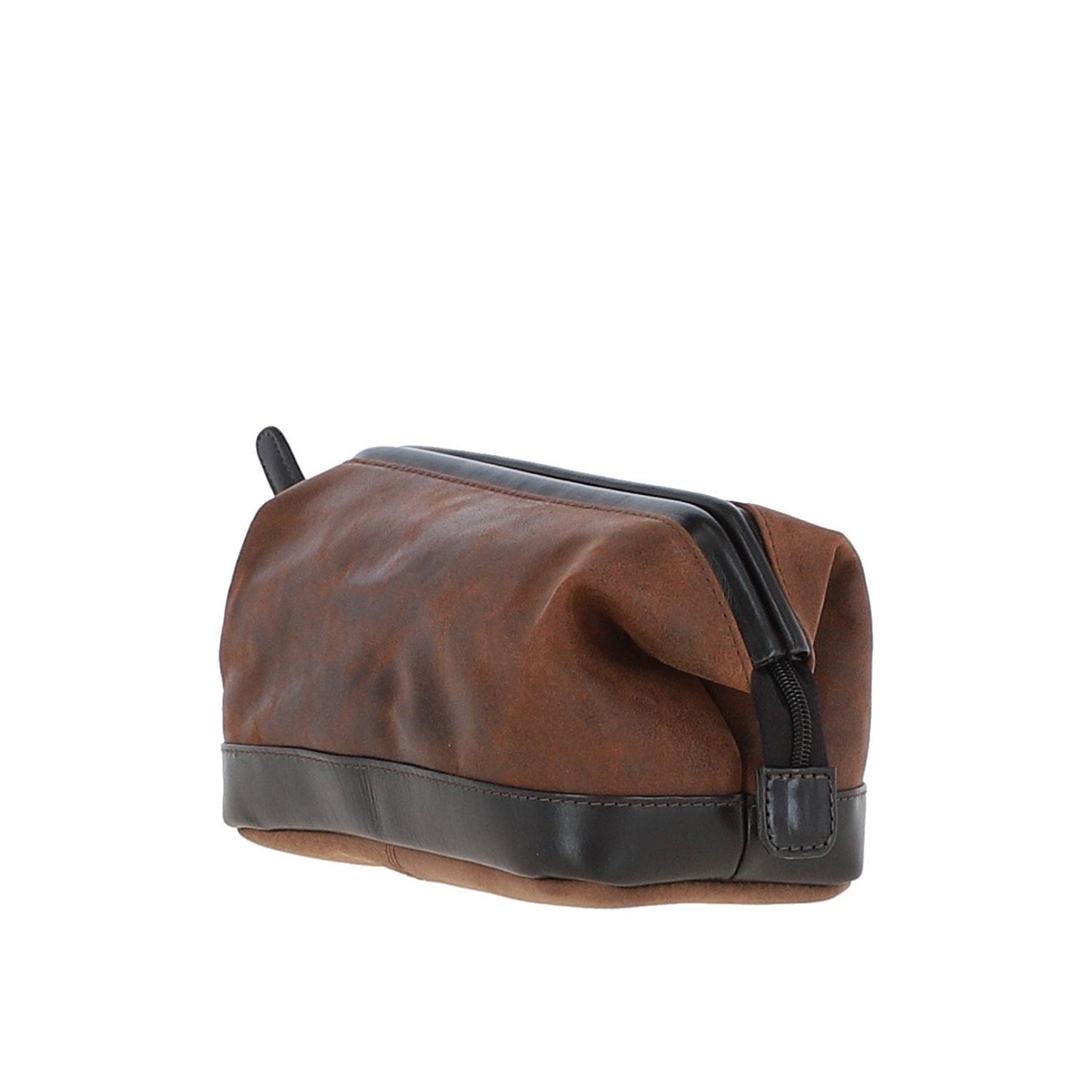 Leather Wash Bag Brown: Lou