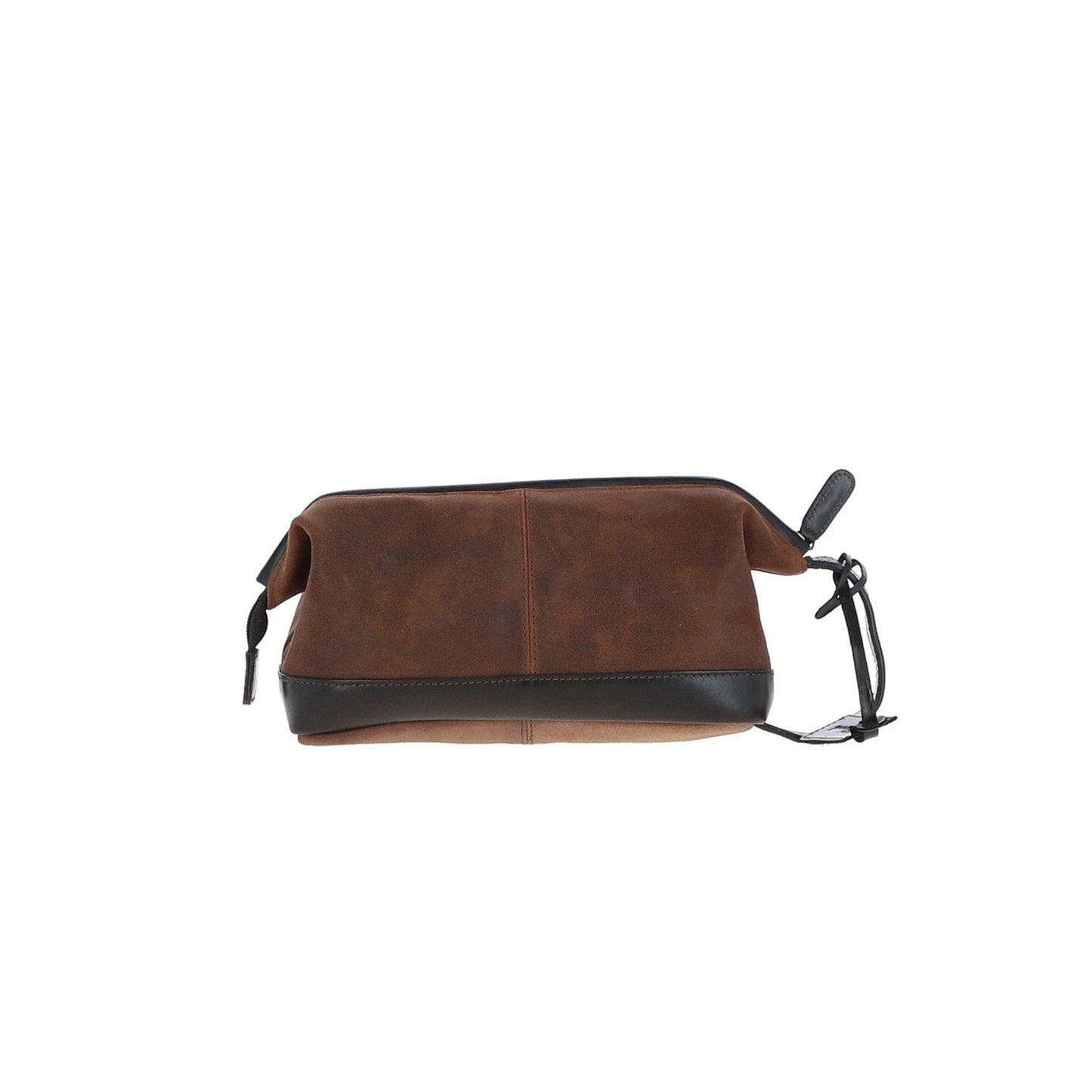 Leather Wash Bag Brown: Lou