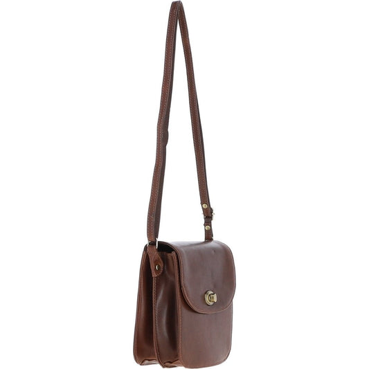 Medium Leather Crossbody Bag - Brown
