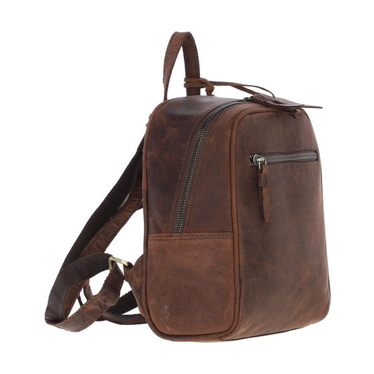 Vintage Leather Backpack Mud/brown: Tenbury