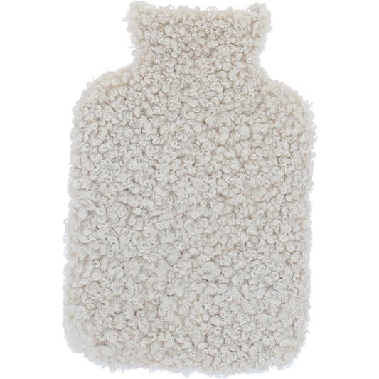 Fenland Curly Wool Hot Water Bottle Cover - Beige 2L