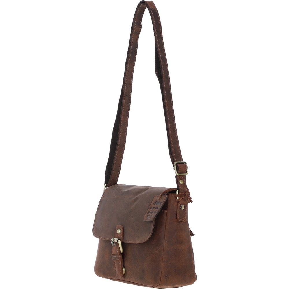 Vintage Satchel Leather Handbag Mud/brown: Kidderminster