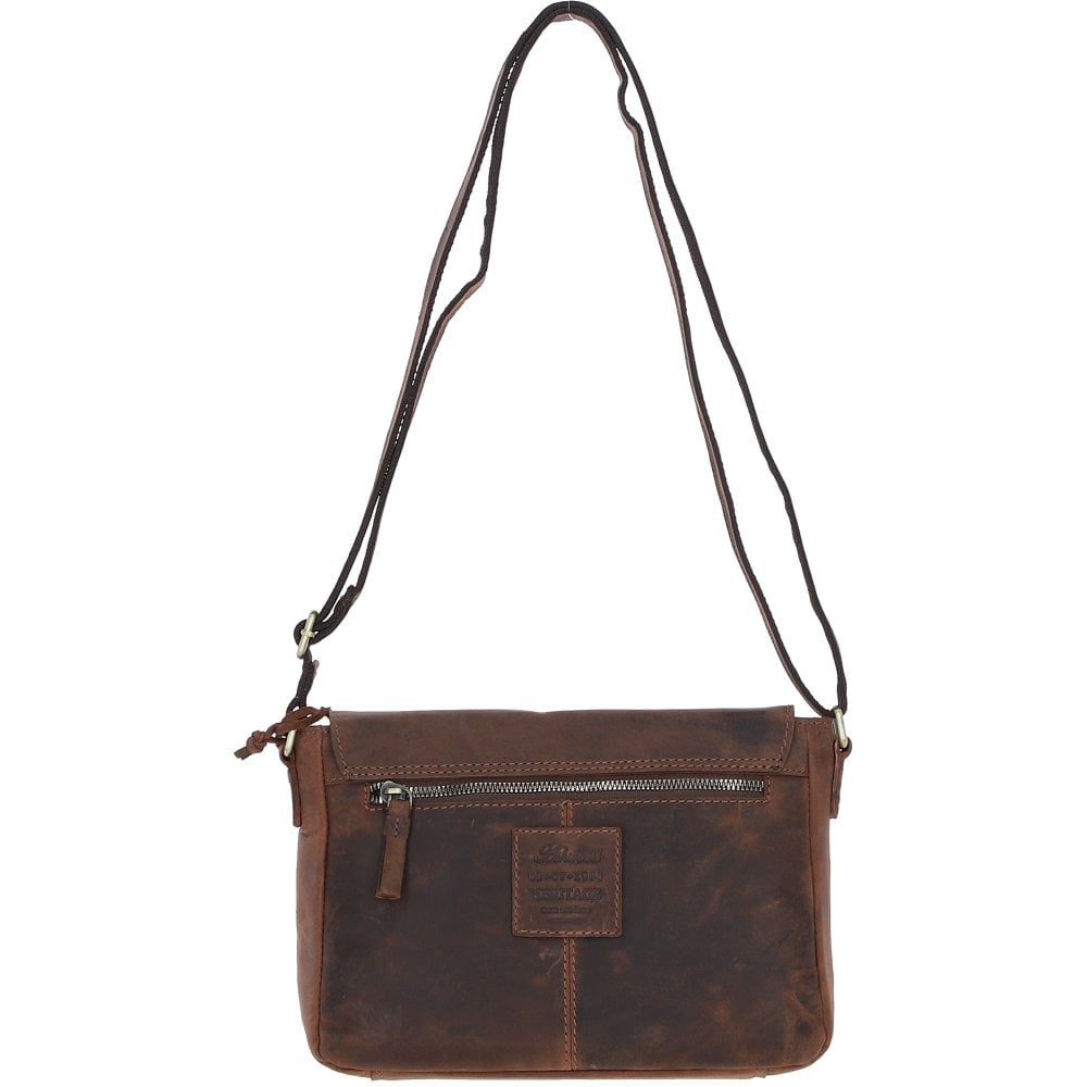 Vintage Satchel Leather Handbag Mud/brown: Kidderminster