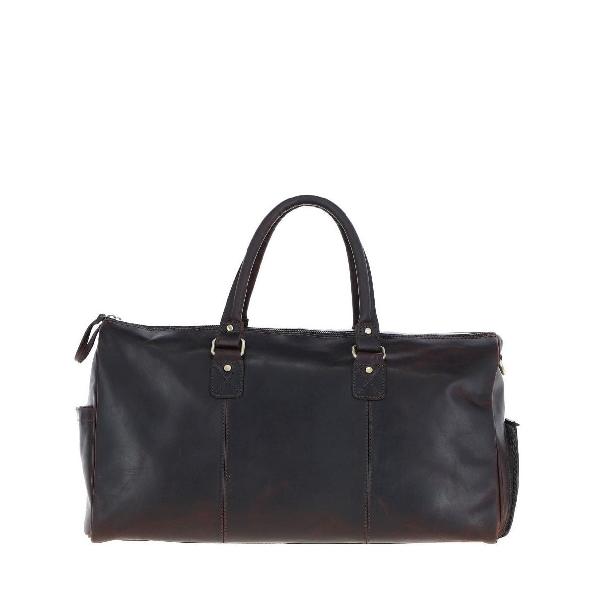 Large Leather Holdall - Brown