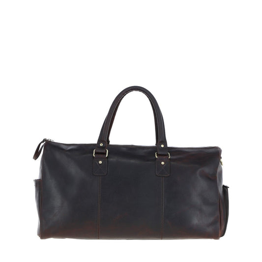 Large Leather Holdall - Brown