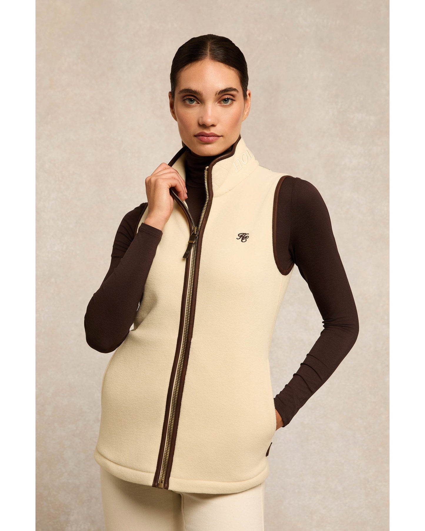 Country Fleece Gilet Cream