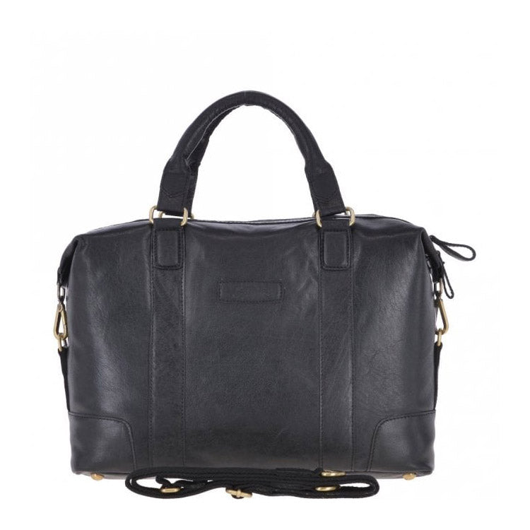 Leather Vintage Laptop Work Bag Black : G-34