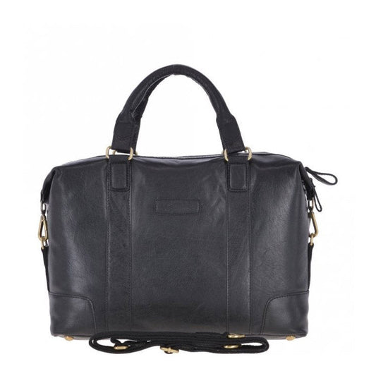Leather Vintage Laptop Work Bag Black : G-34