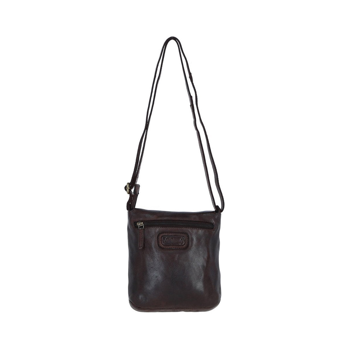 Luxury Small Leather Flight Bag Brandy: D-90