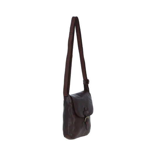 Luxury Small Leather Flight Bag Brandy: D-90