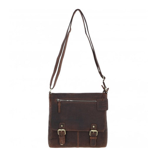 Rustic Charm Leather Handbag Mud/brown: Cheltenham