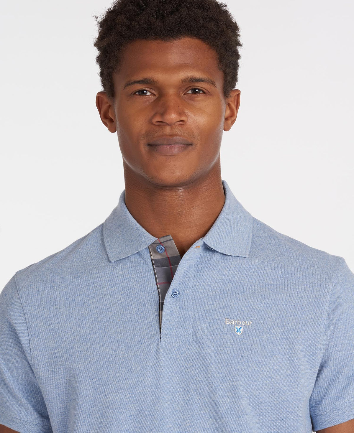 Tartan Pique Polo Top