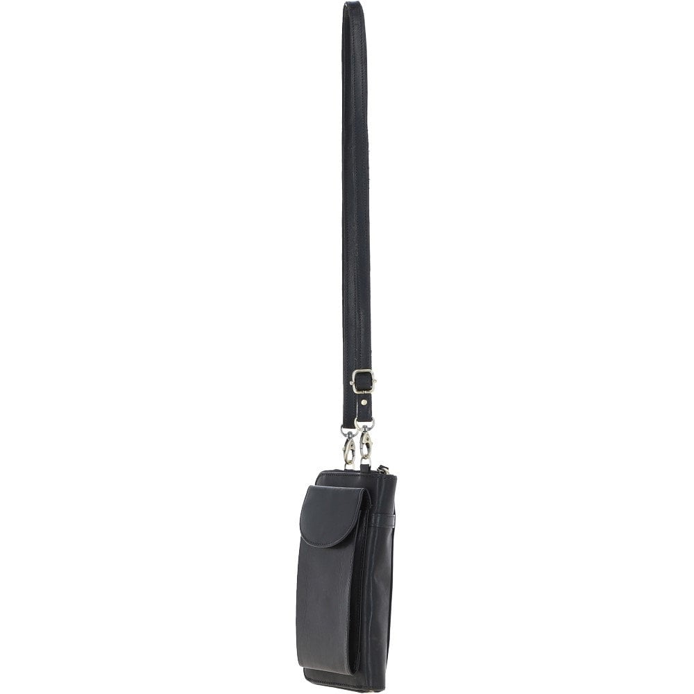 Ladies Leather Phonebag/Purse - Black
